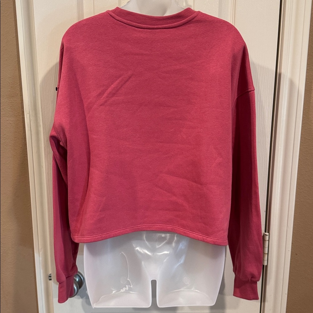 H&M Divided brand Pink Crop Style Sweatshirt. Like New. Sz Medium - Picture 5 of 8